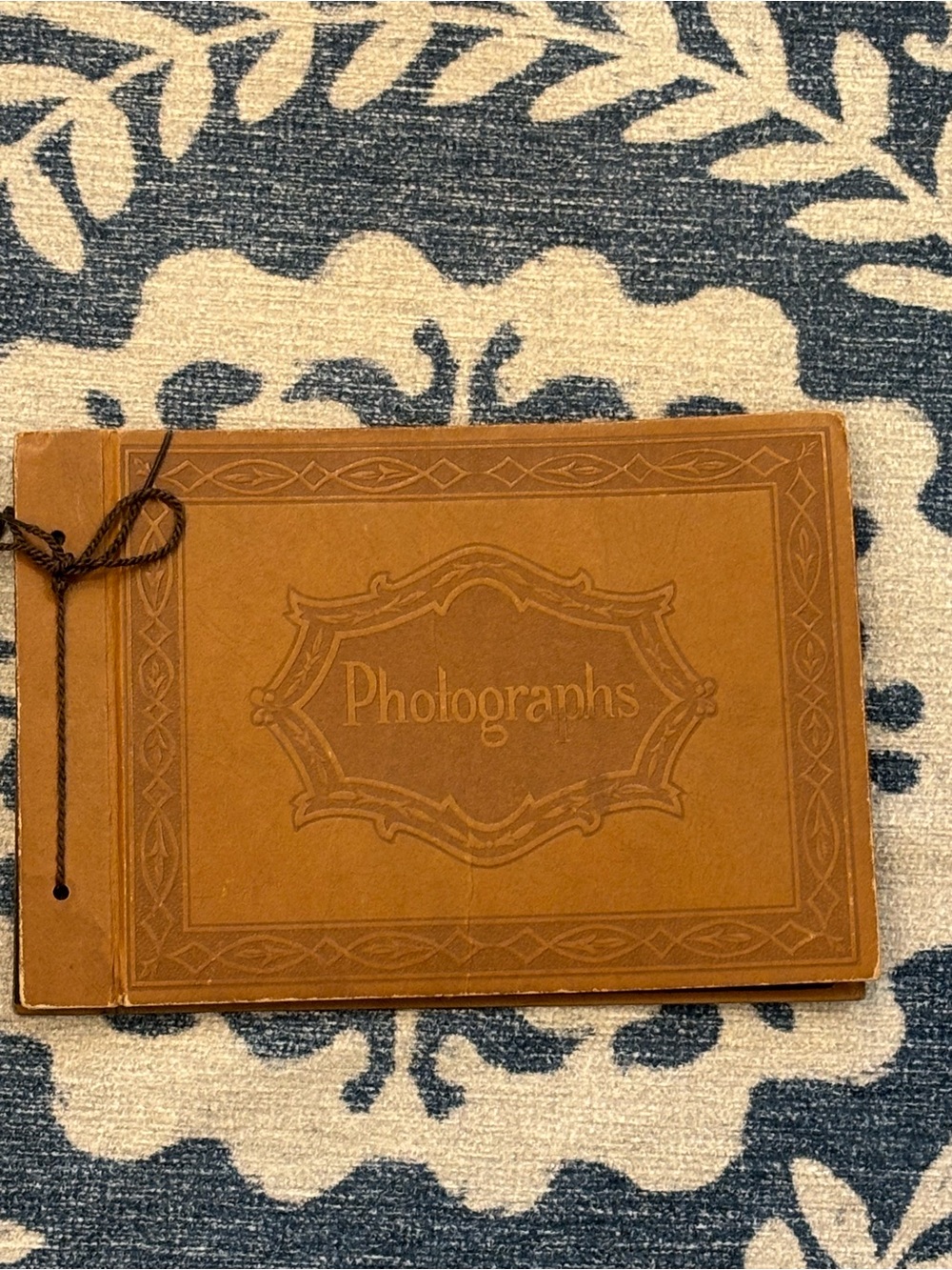 Vintage Embossed 1920’s Photograph Album - Brown Photograph Storage Book